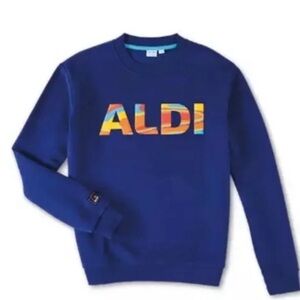2024 ALDI GEAR UNISEX PULLOVER NAVY SWEATSHIRT CREW NECK SIZE SMALL S NEW NWT